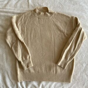 Oversize tan sweater for women